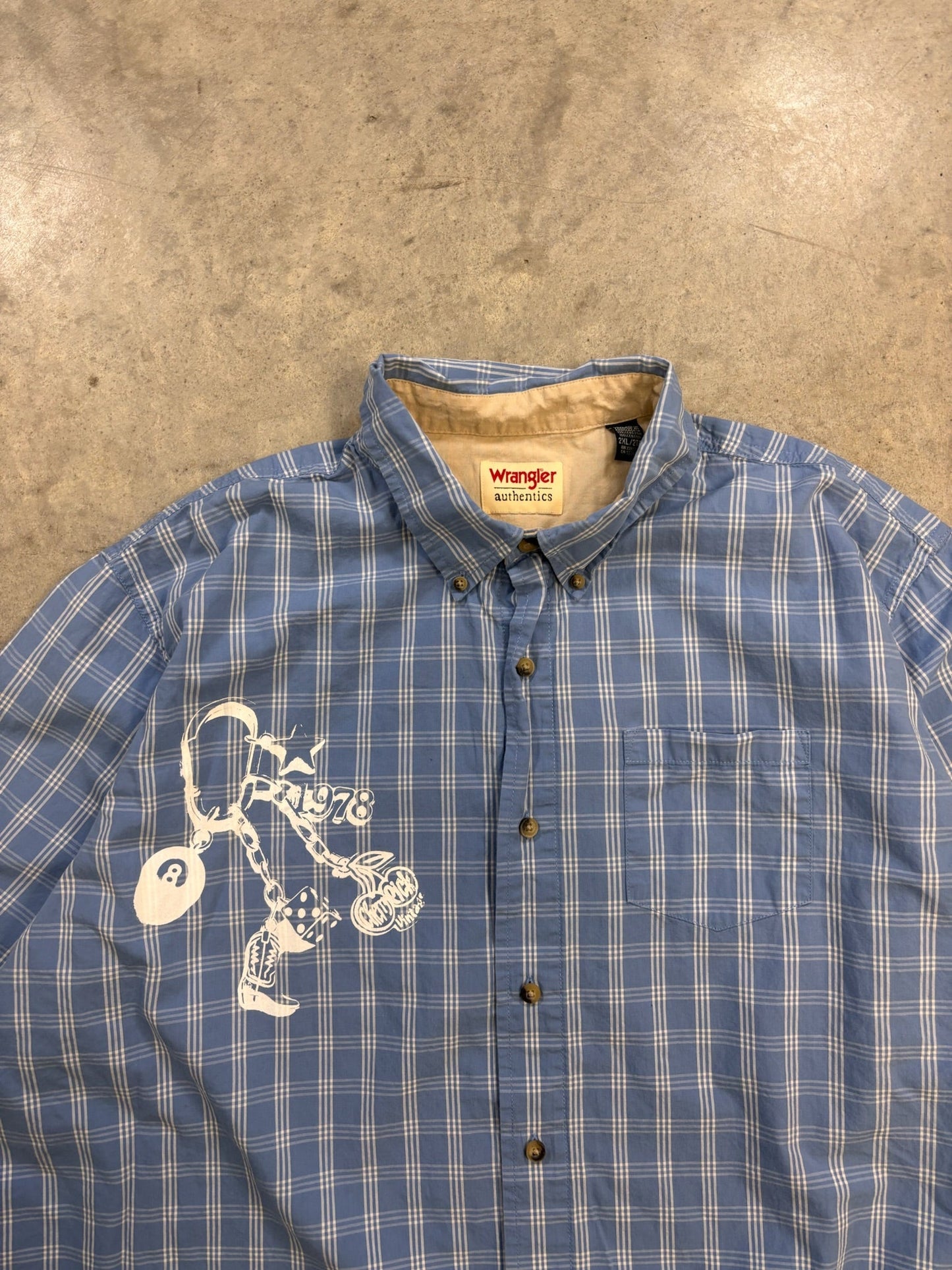 Cherry Pride ★ Short Sleeve Wrangler Button Down (2XL)