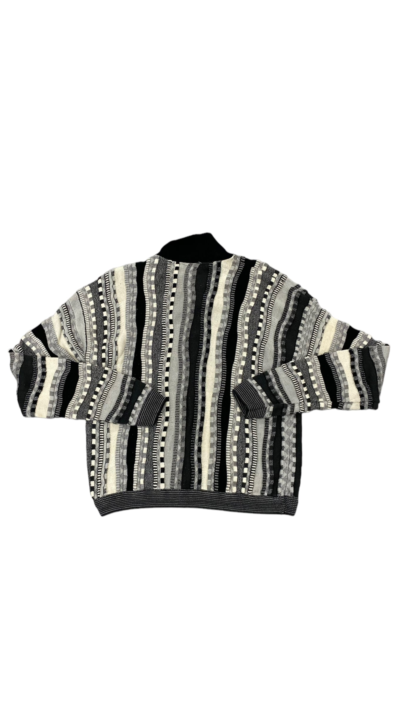 90's 3D 1/4 Button Collard Knit