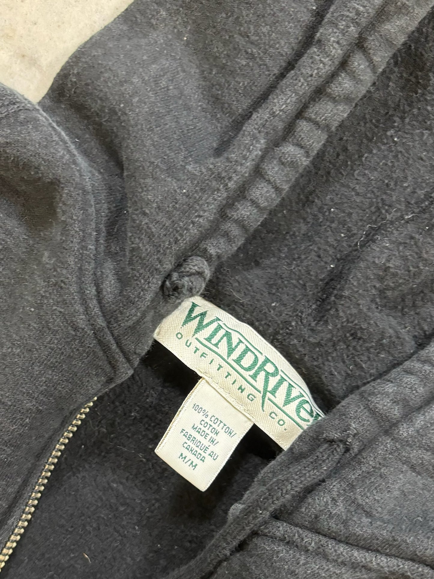 90s Black Windriver 'C' Zip Up (M)