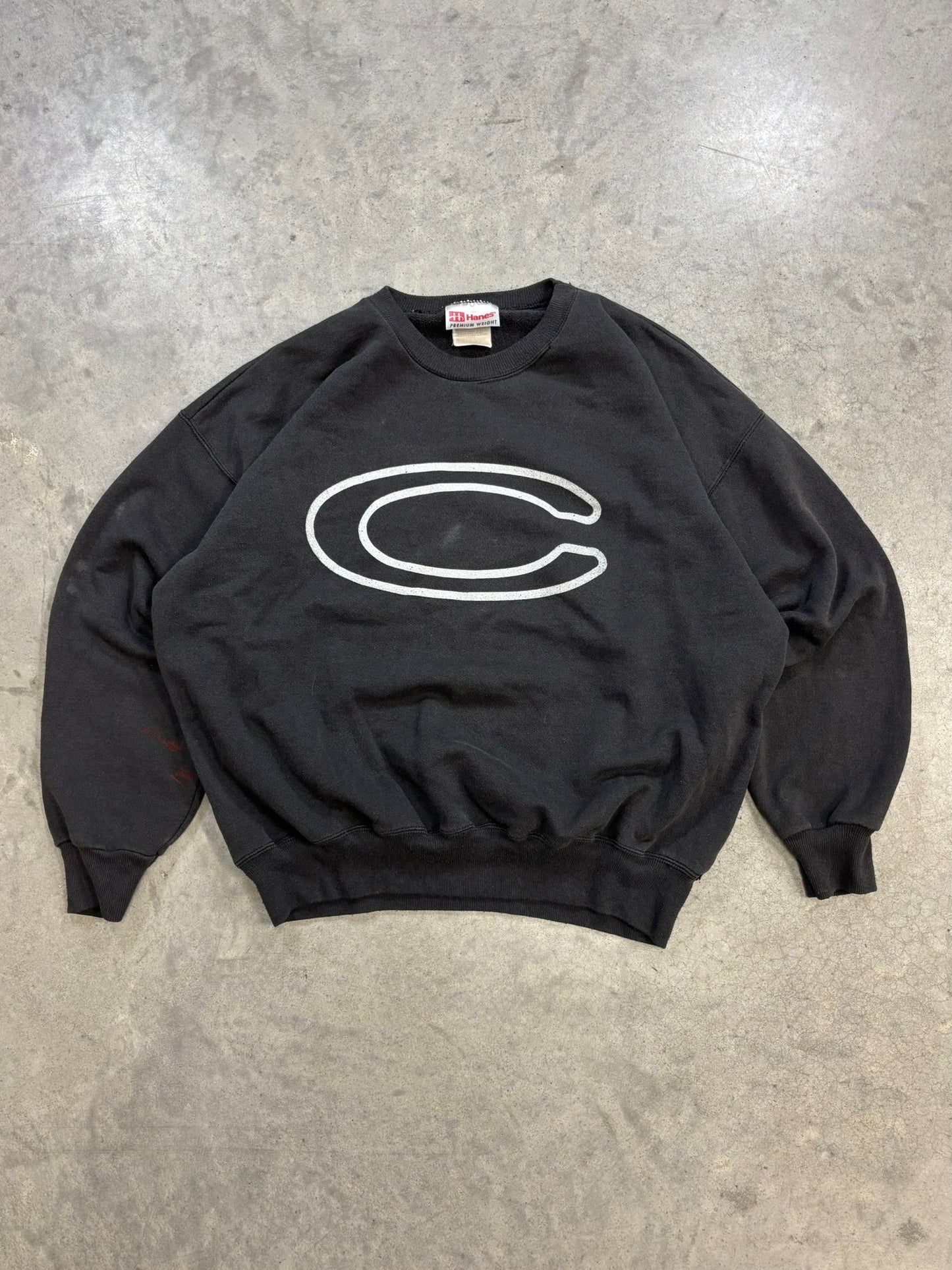 90s Black 'C' Sweatshirt (XL)