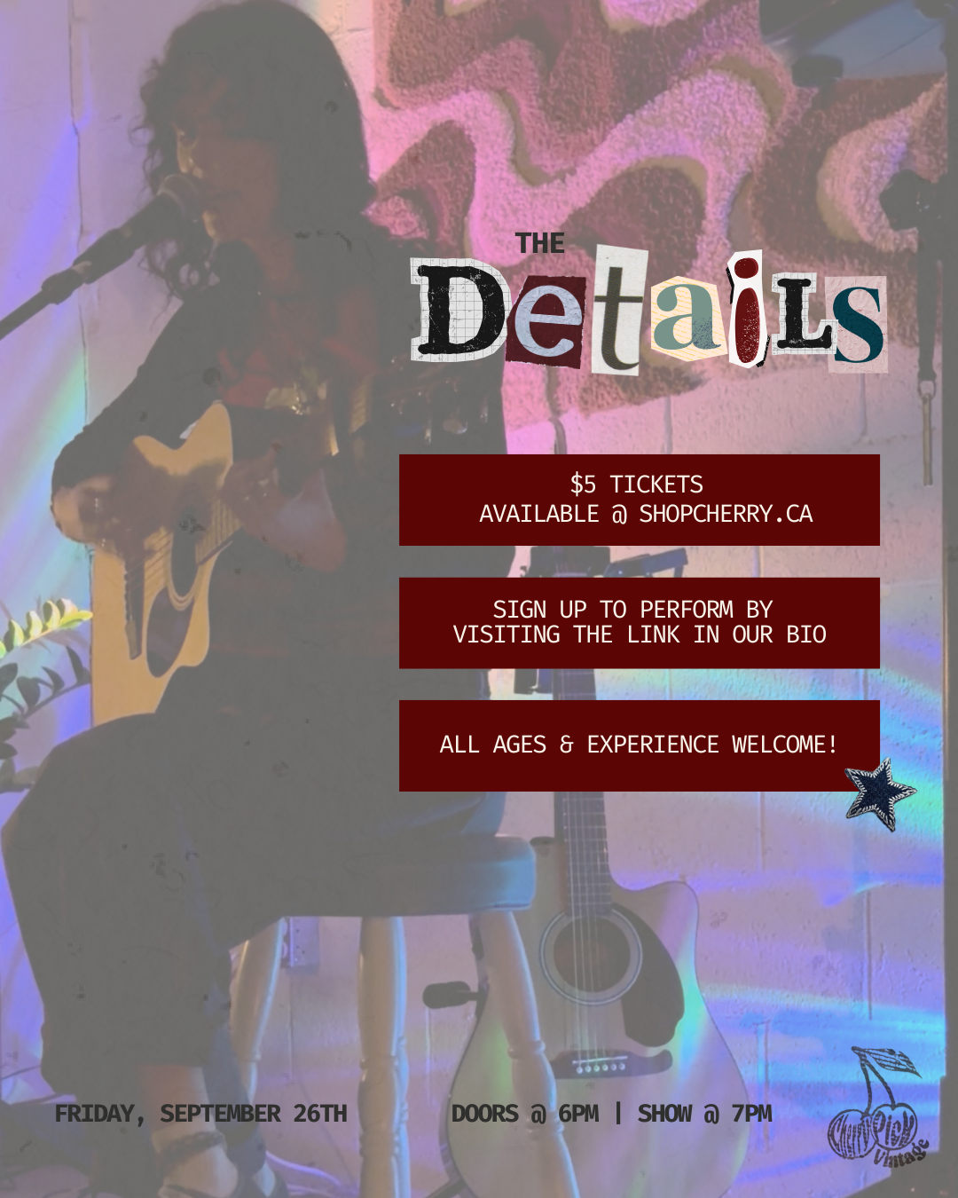 Open Mic Nite @ Cherry Pick Kitsilano
