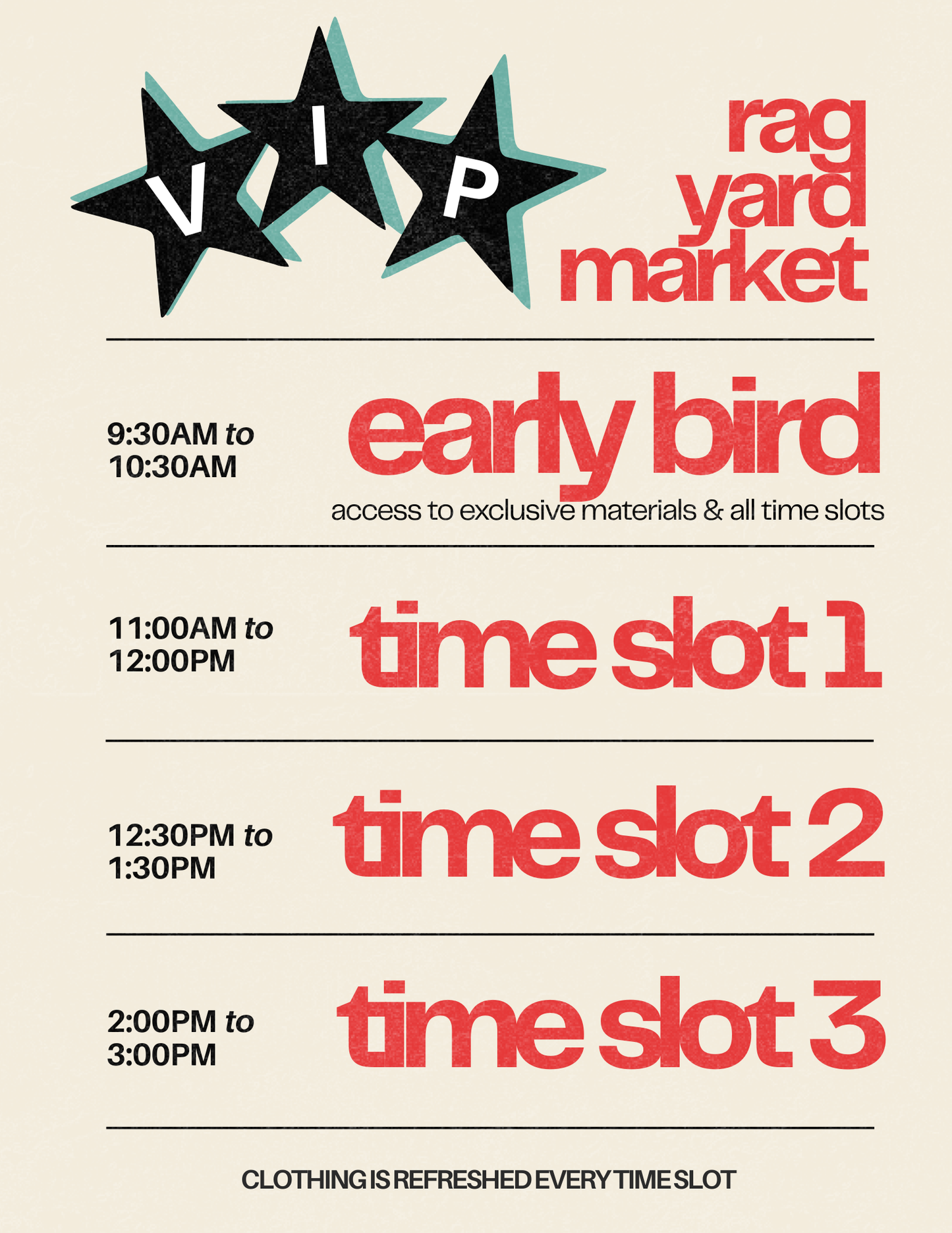 Rag Yard Market ★ March 7th, 2026