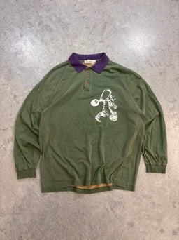 Cherry Pride ★ 90s Two Tone Rugby Shirt (L)