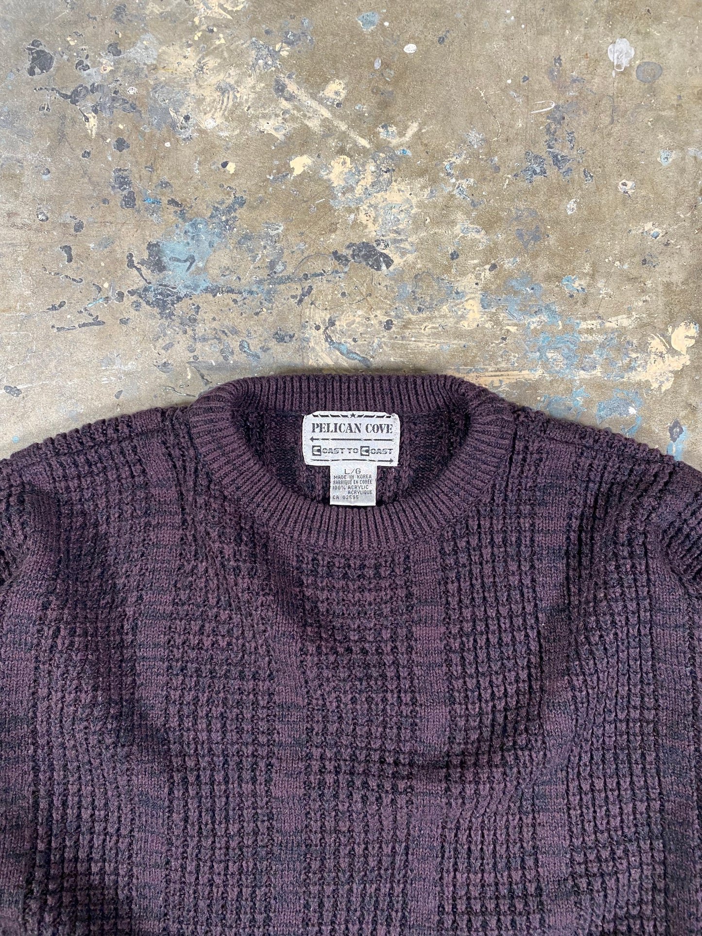 90s Purple Knit Sweater (L)