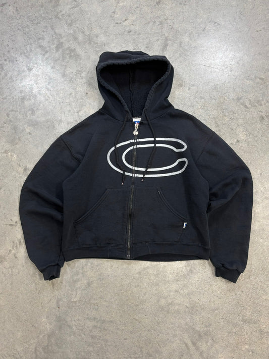00s Black Russell 'C' Zip Up (S)