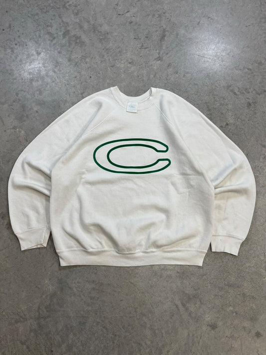 90s White 'C' Sweatshirt (XL)
