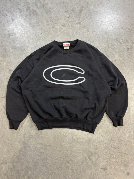 90s Black 'C' Sweatshirt (XL)
